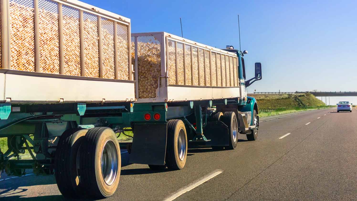 Truck transporting produce