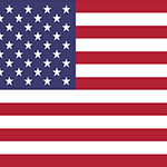 Icône avec le drapeau des États-Unis