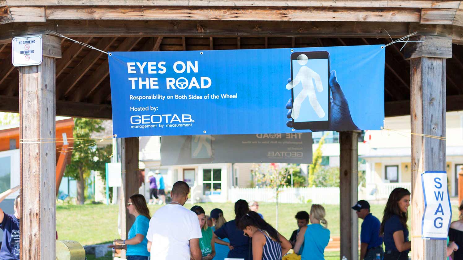 Eyes on the road Geotab popup