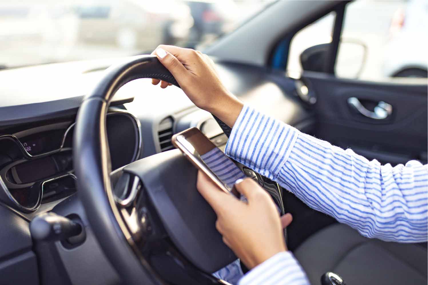 Steering wheel while using phone Steering wheel while using phone