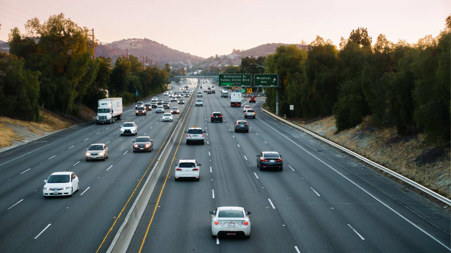 highway with cars driving by