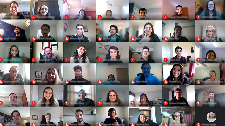 A collection of our Geotab interns from across different departments.