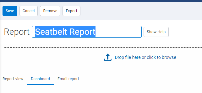 report naming section