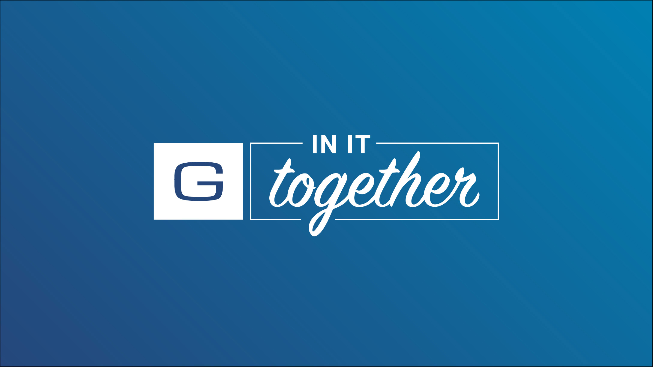 Geotab in it together logo on blue background