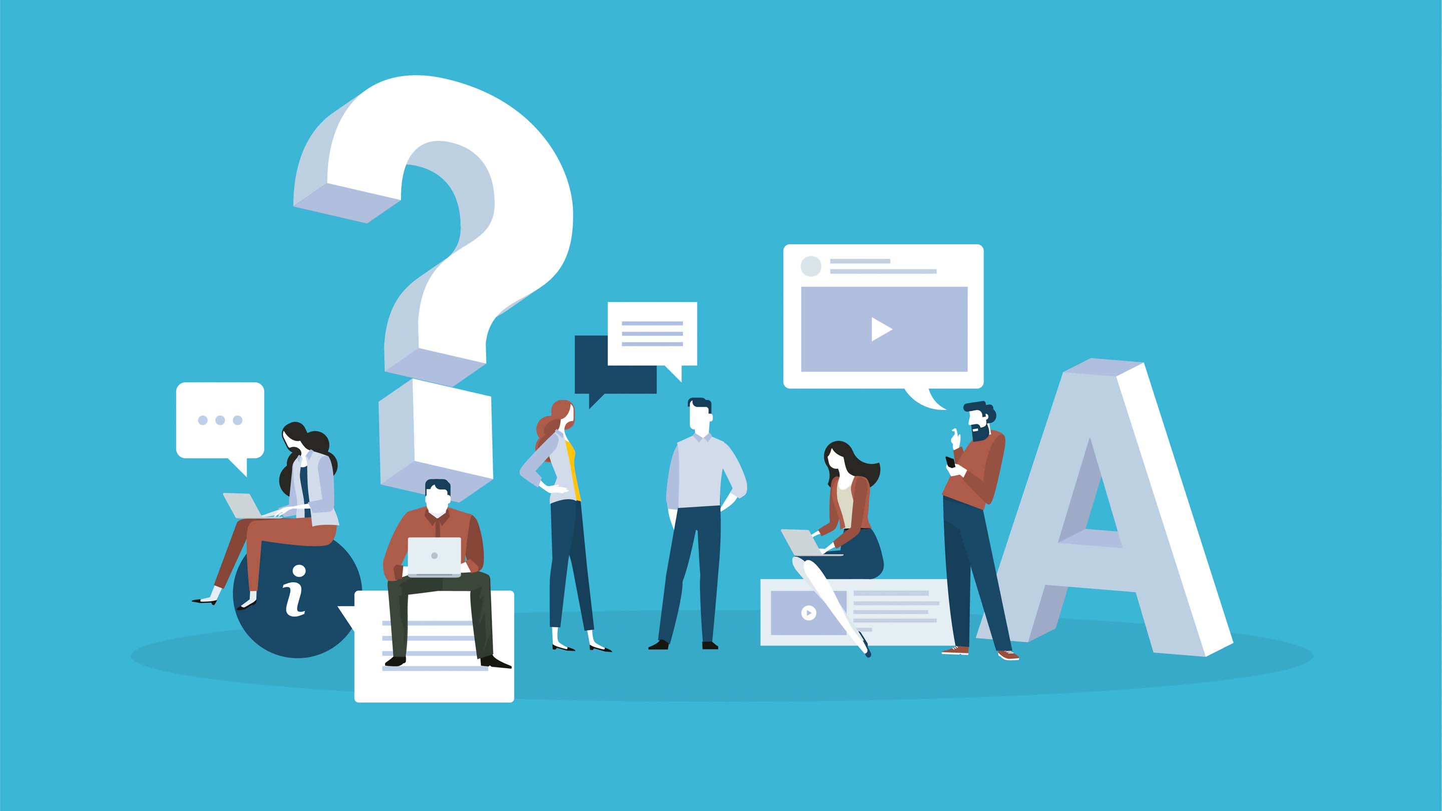 Question and Answers cartoon