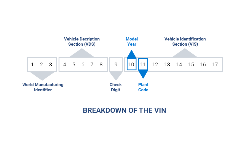 Breakdown of the VIN