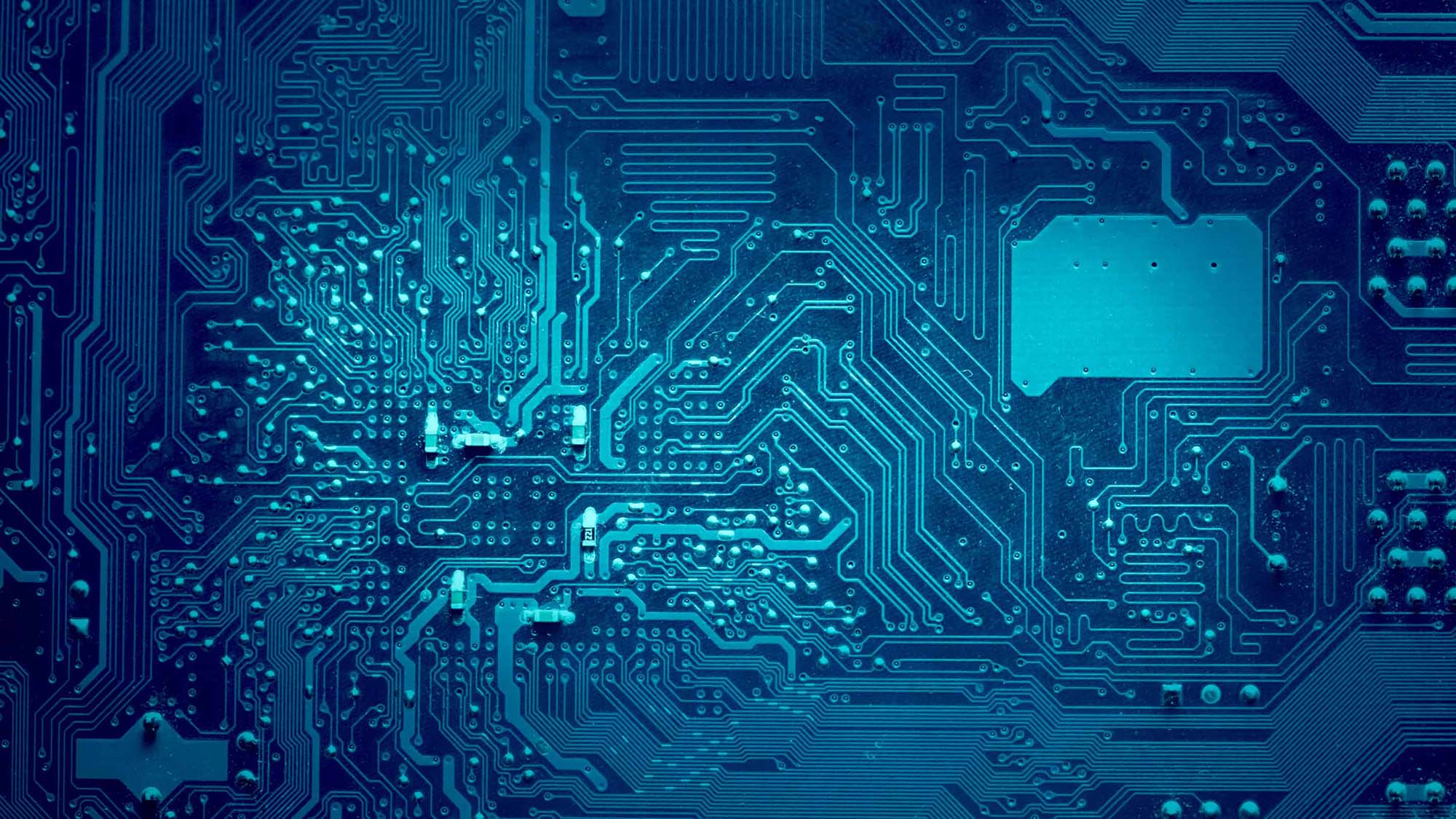Blue circuit board