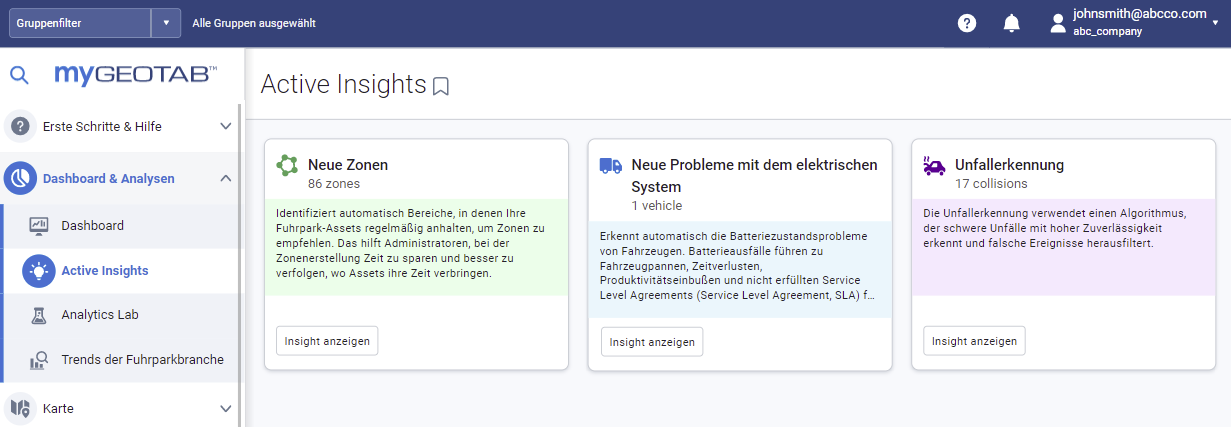 Neues Kartenmenü