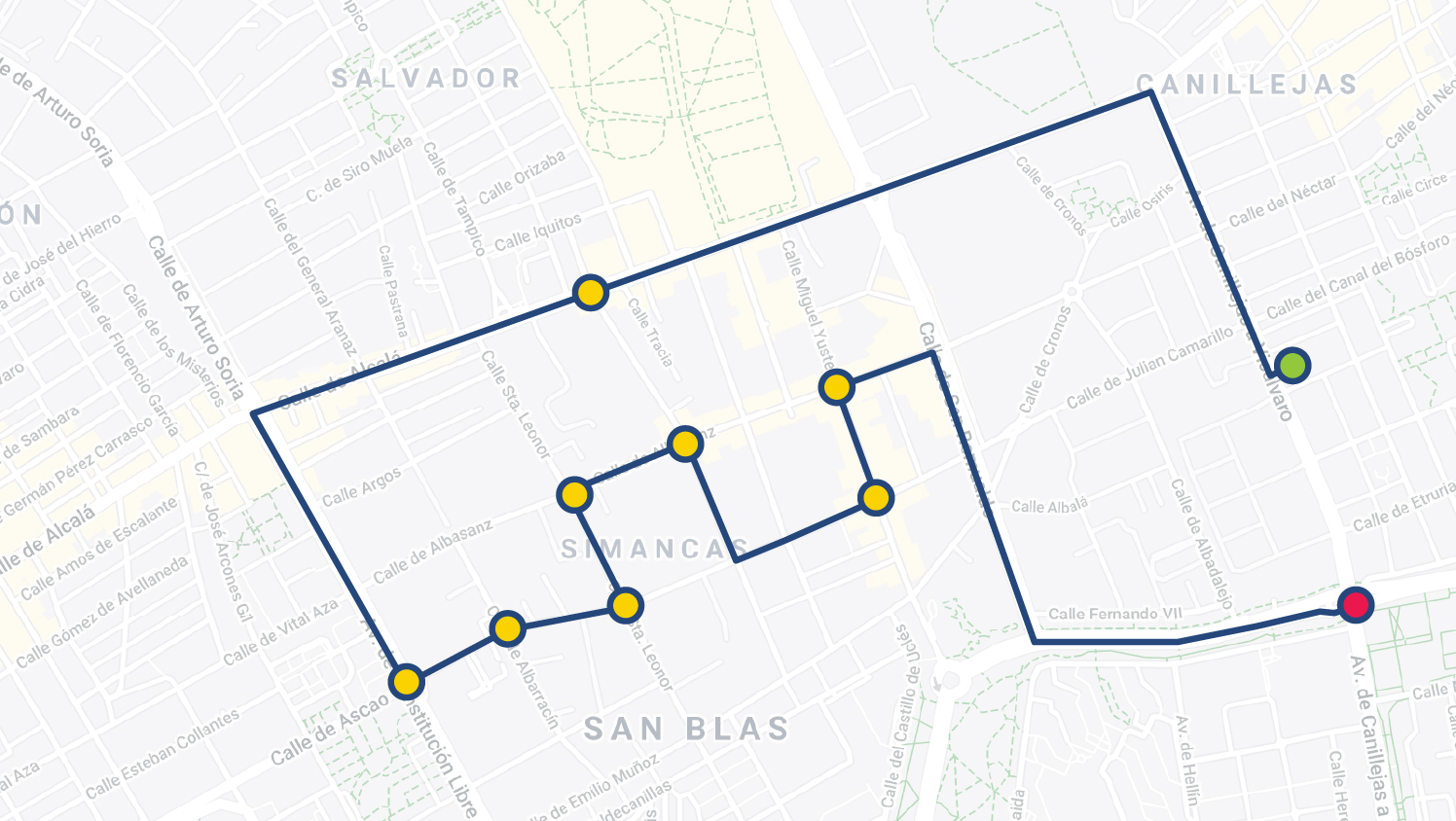 Captura de pantalla del panel de gráficos de MyGeotab mostrando un mapa de enrutamiento y envío