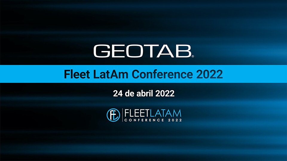 Imagen del título de la Fleet Latam Conference, con fecha y fondo azul