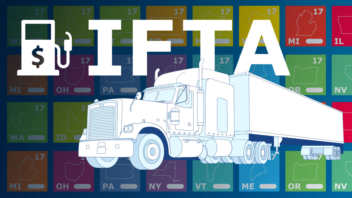 Drawing of commercial truck on a multicolored background