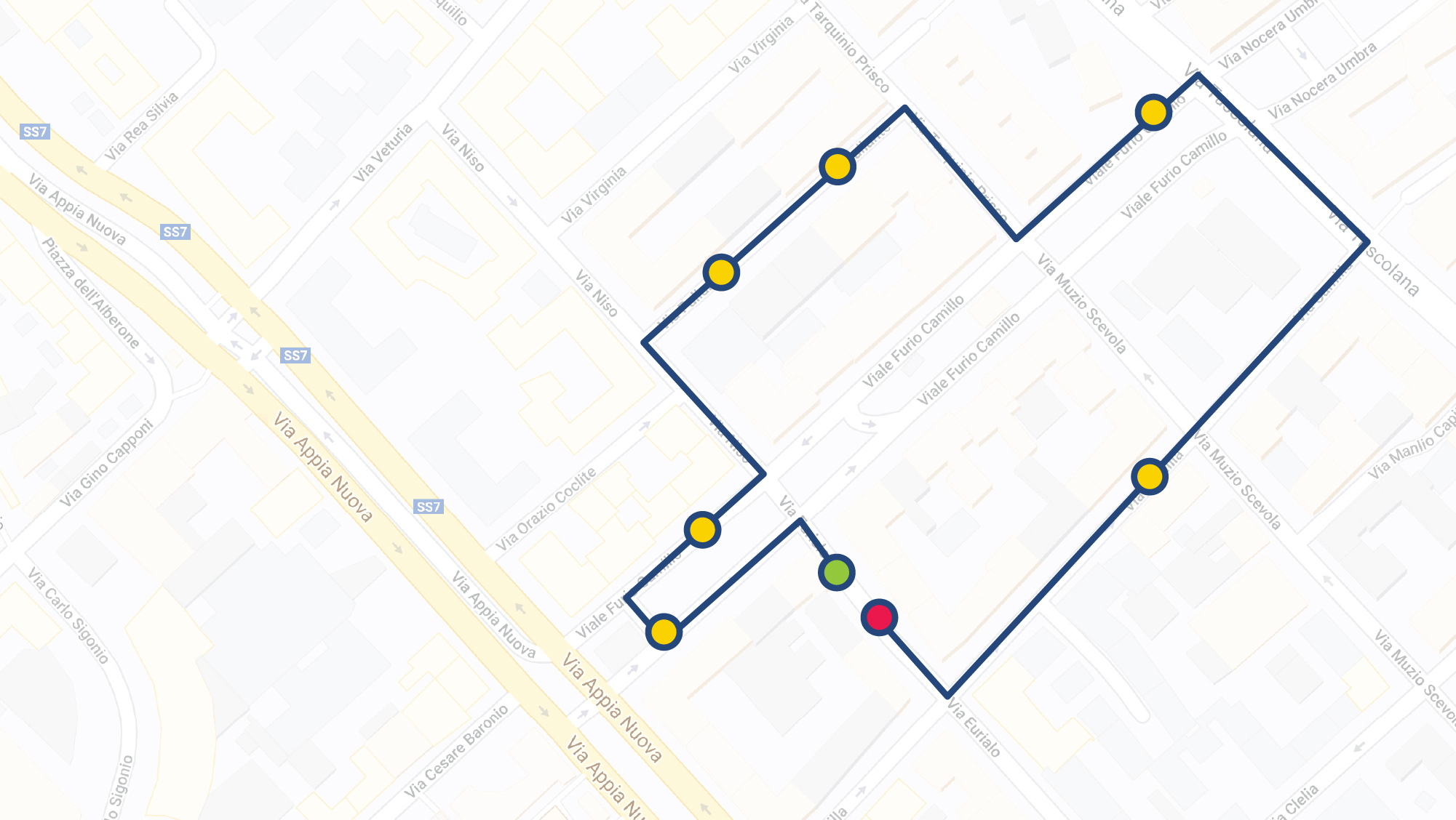 Placeholder Title Screenshot del dashboard di MyGeotab con visualizzazione della mappa di instradamento e spedizione