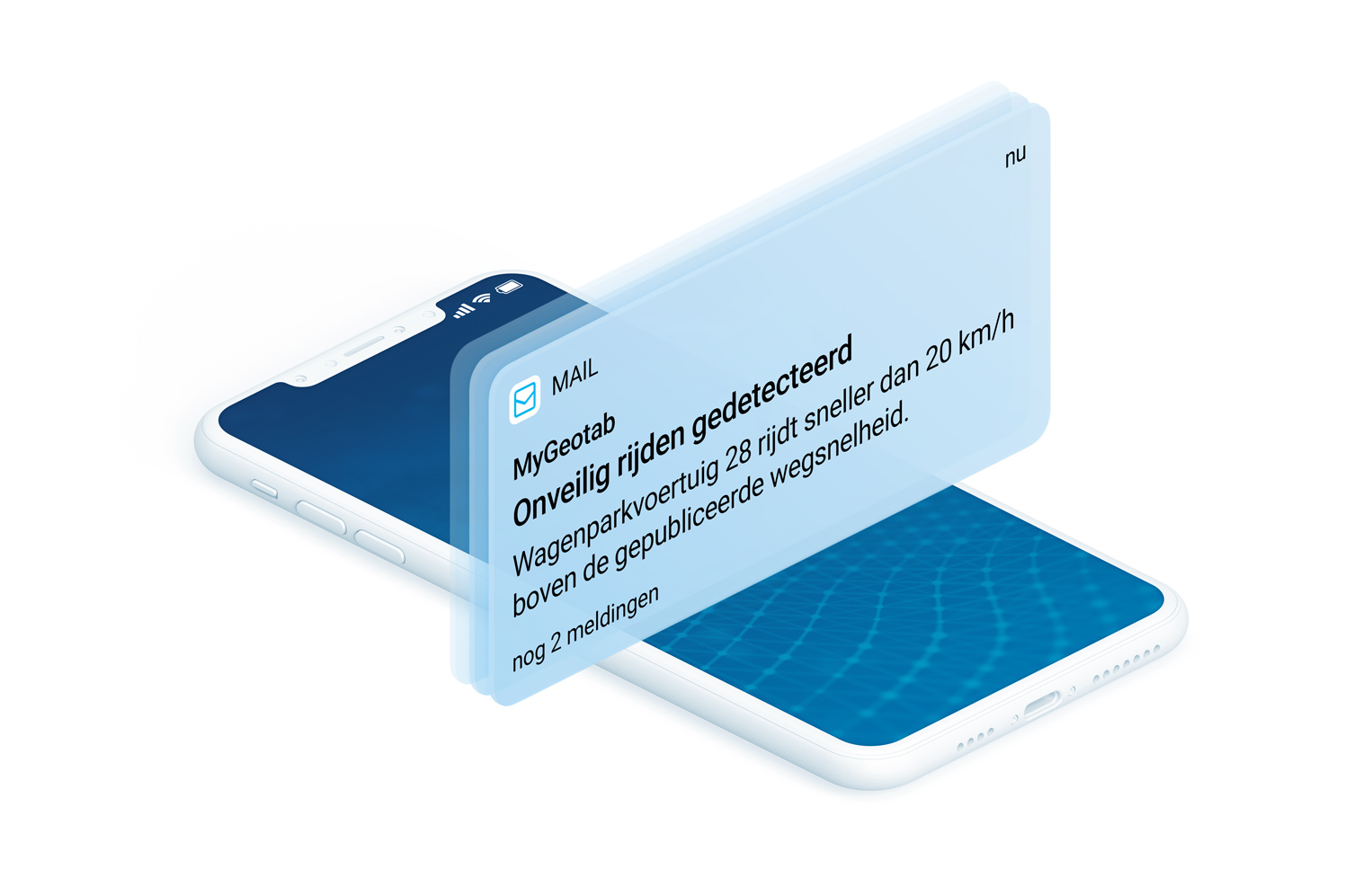 Placeholder Title MyGeotab-regelovertreding e-mailwaarschuwing op mobiele telefoon