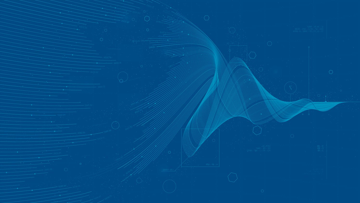 Visualización de datos sobre un fondo azul