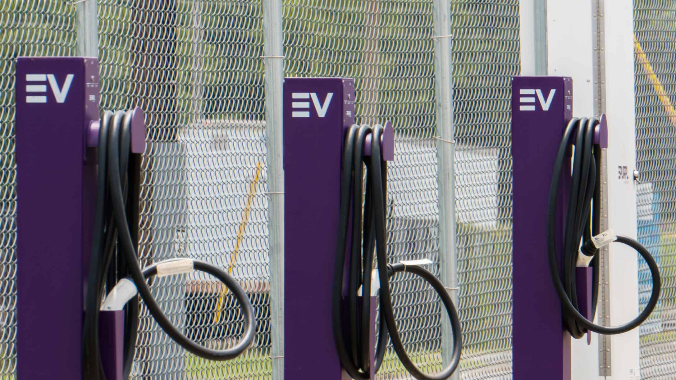 Three electric charging stations