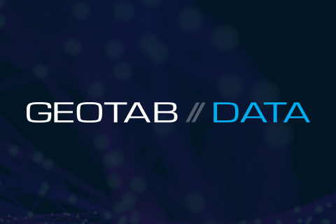 Placeholder Title Geotab Data-logo op donkerblauwe achtergrond