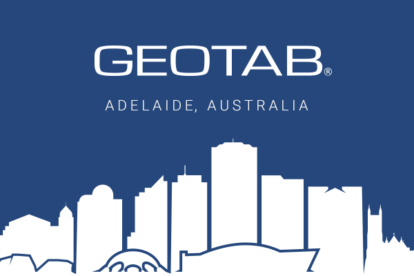 Geotab logo on animated landscape of Australia