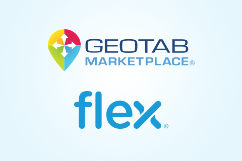 Geotab Marketplace logo and Flex logo