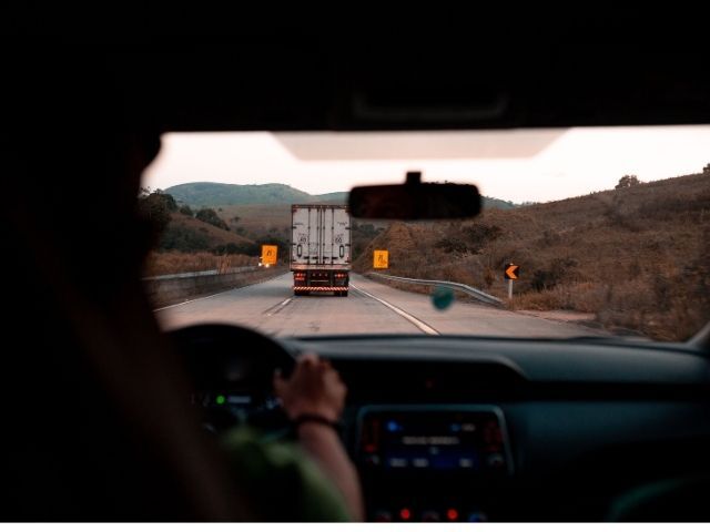 Driver looking at the road