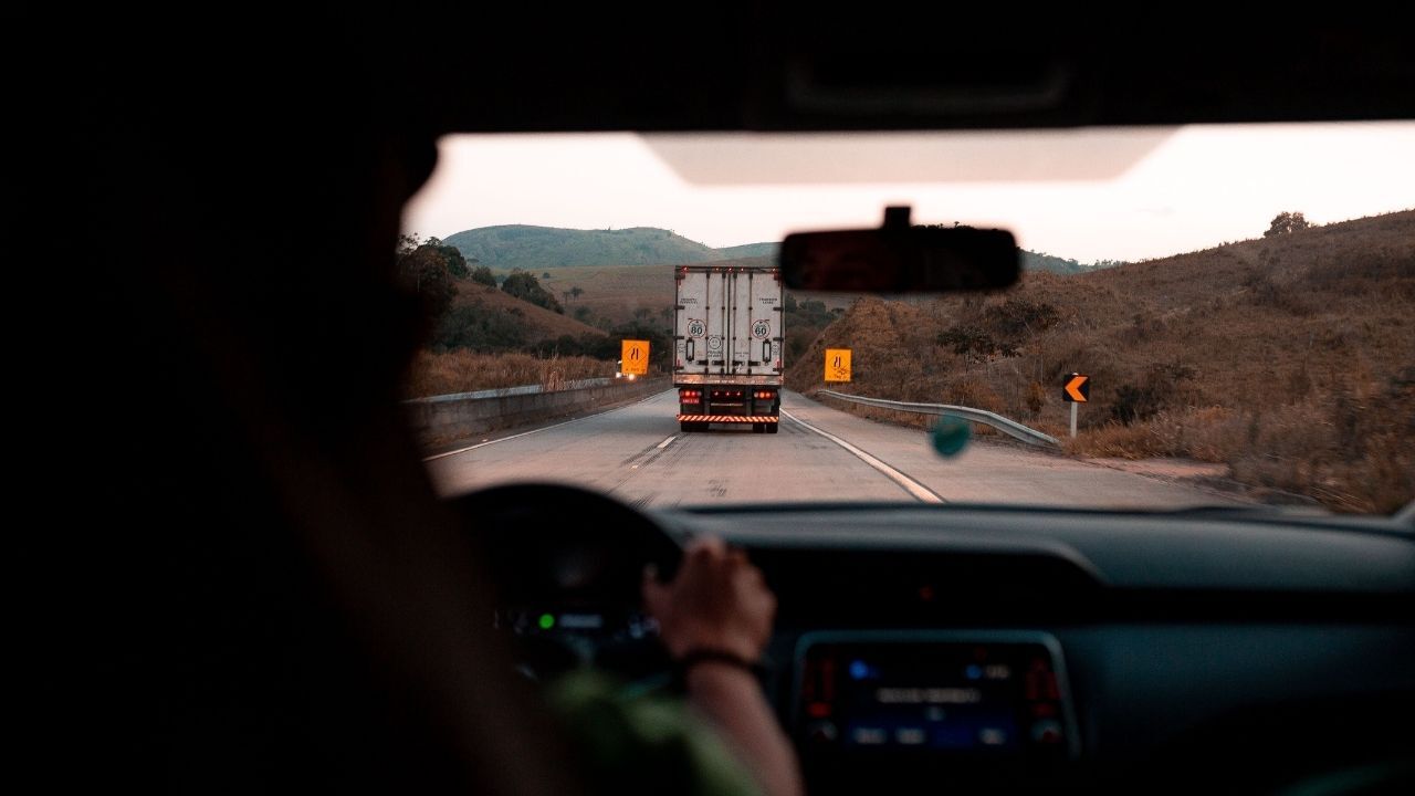 Driver looking at the road