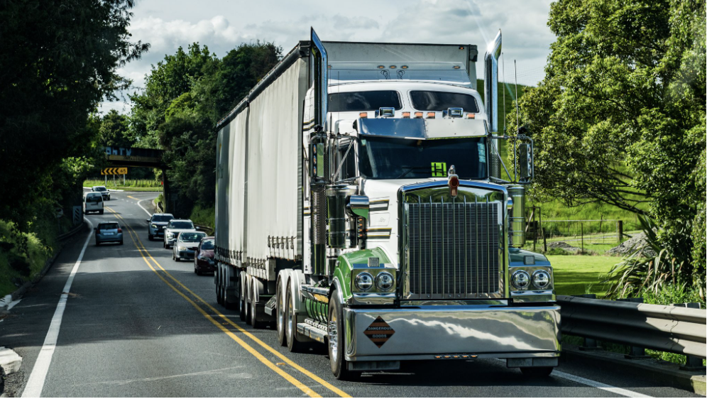 truck on road