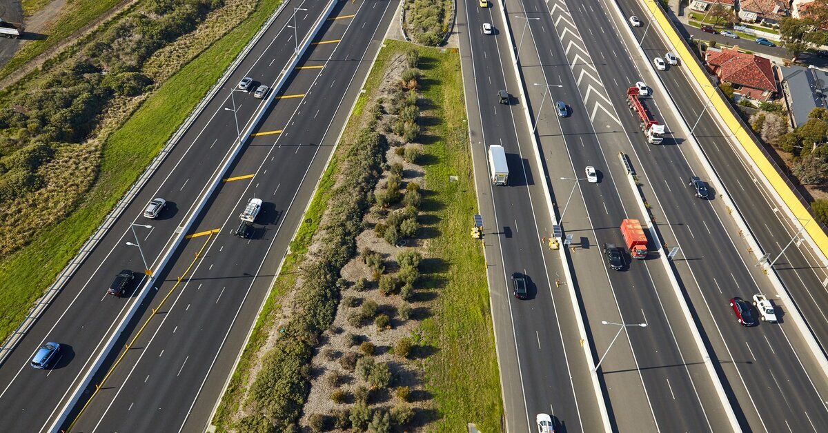 Cars driving on Australian highway
