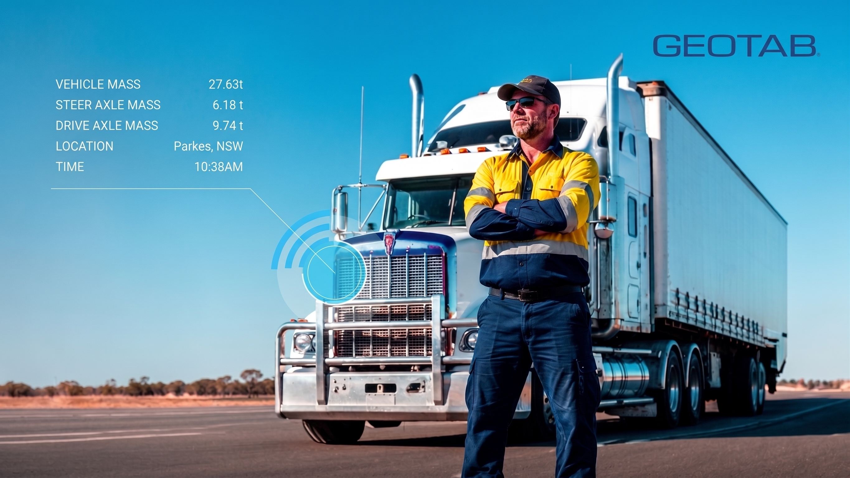man in front of a heavy truck