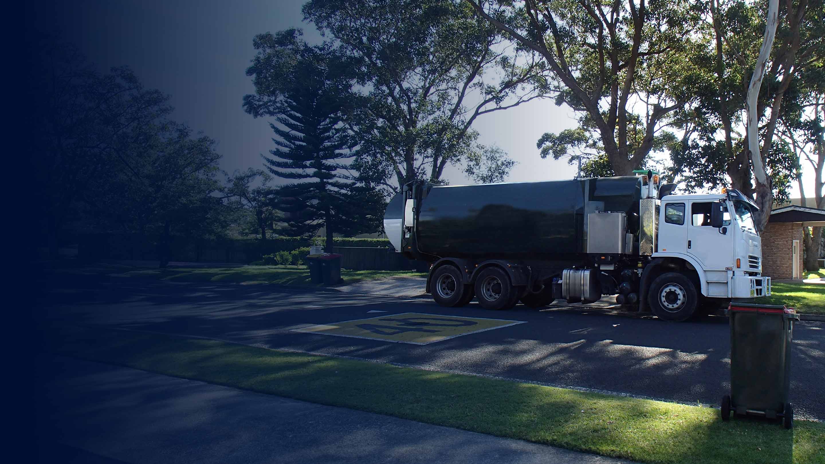 truck parked outside a home