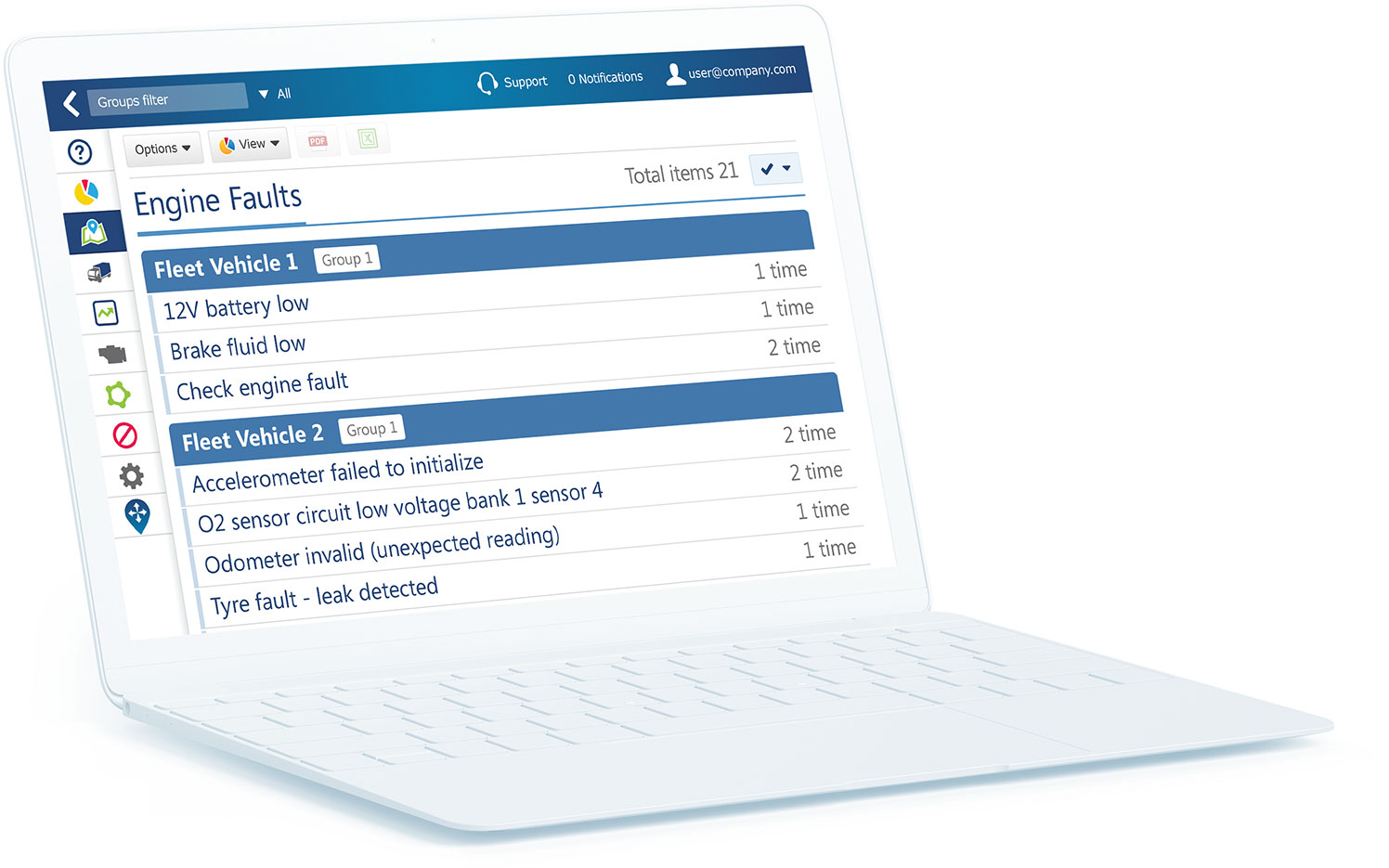 Maintenance UI in MyGeotab