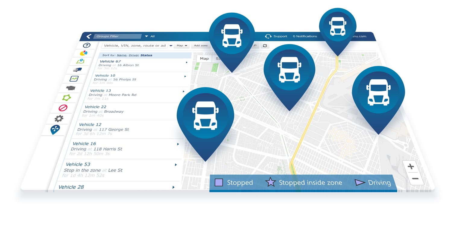Delivery notification in MyGeotab UI
