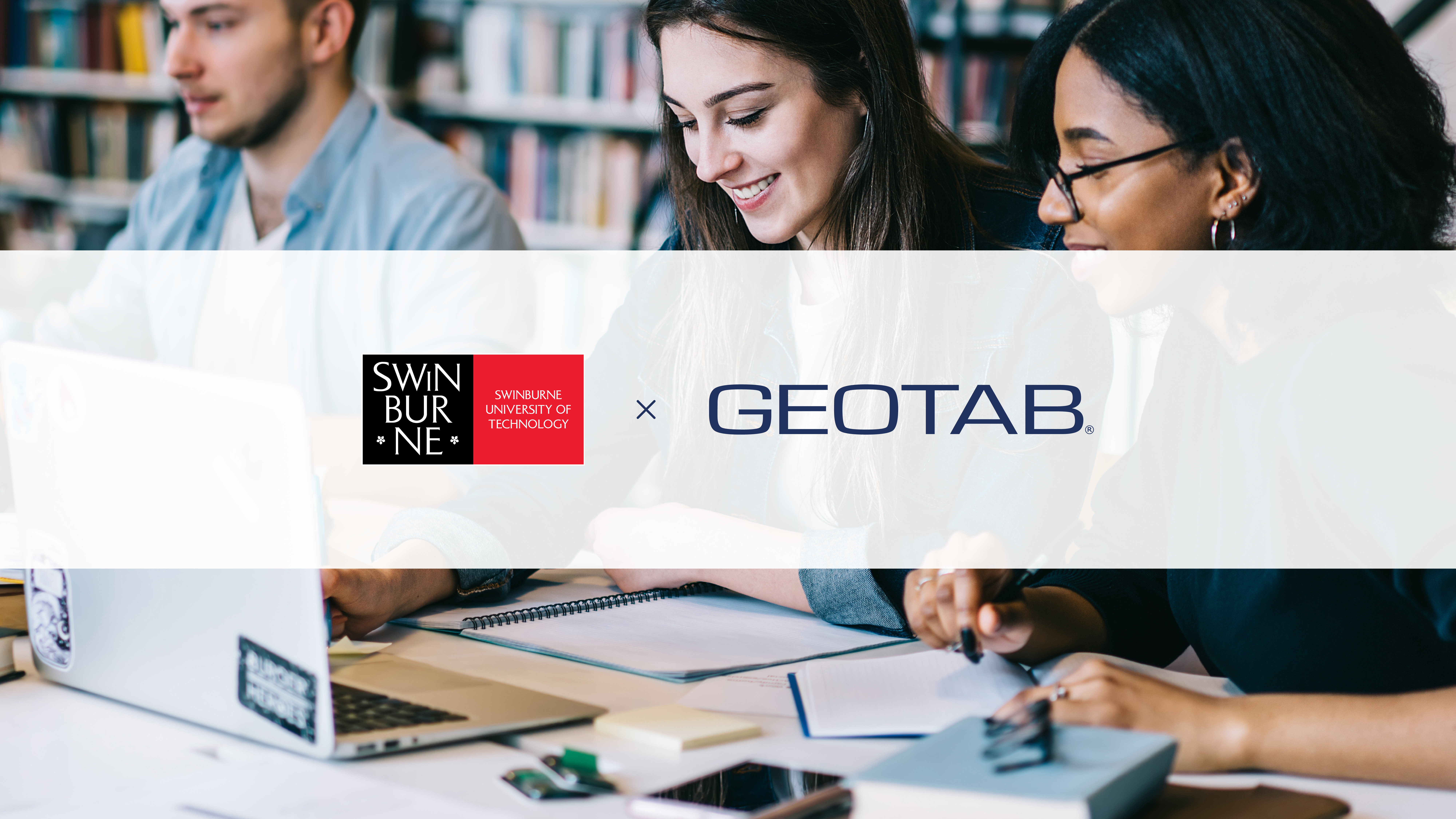 Geotab and Swinburne University of Technology logos