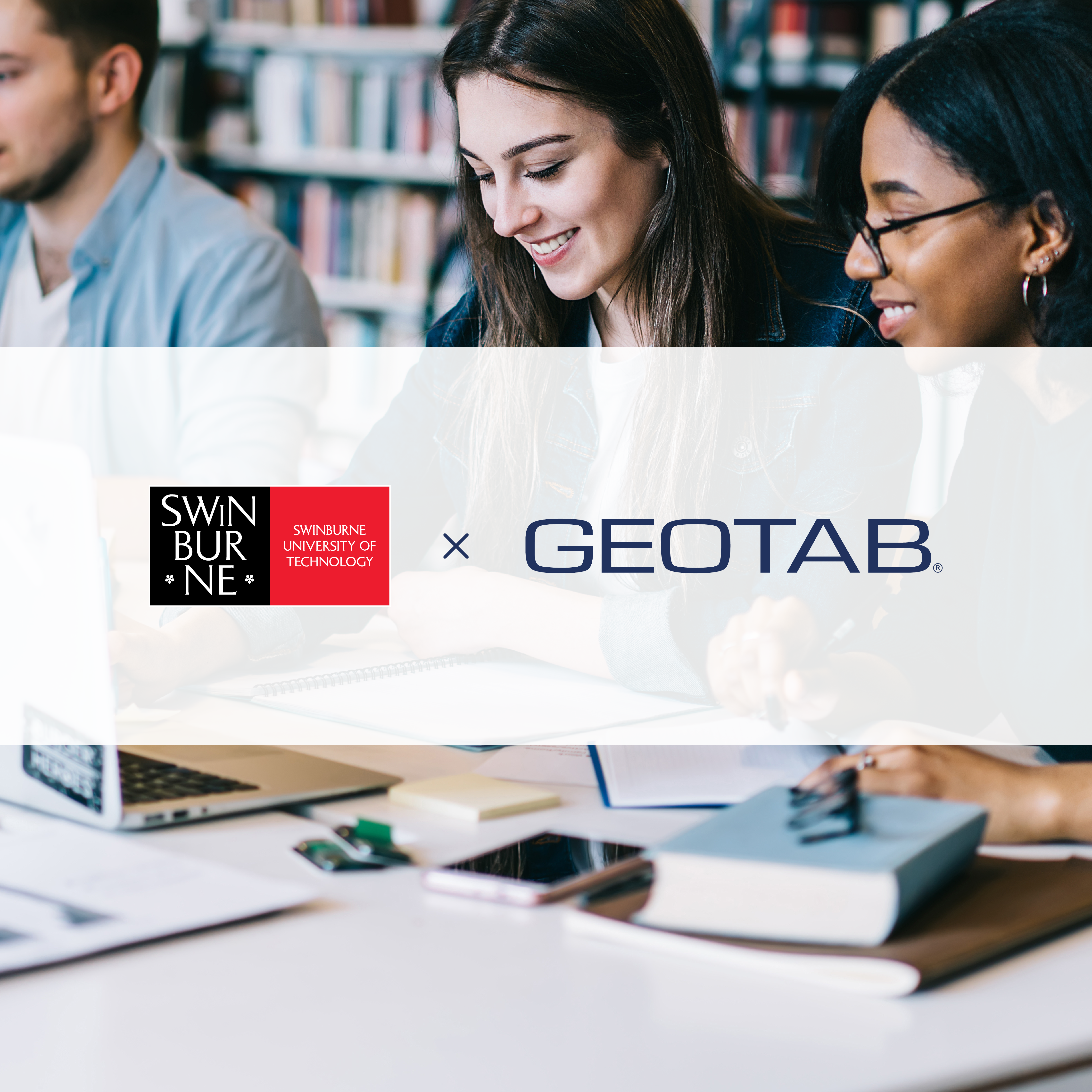 Geotab and Swinburne University of Technology logos