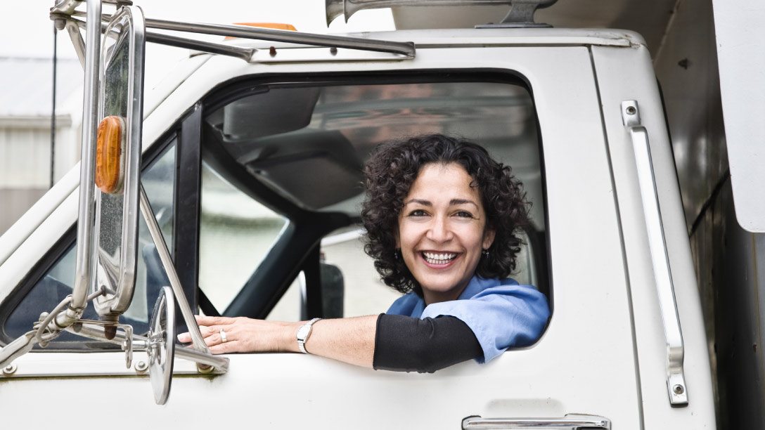 camionero trabajando