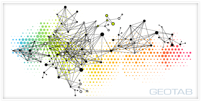 Artistic design of lines connecting to dots 