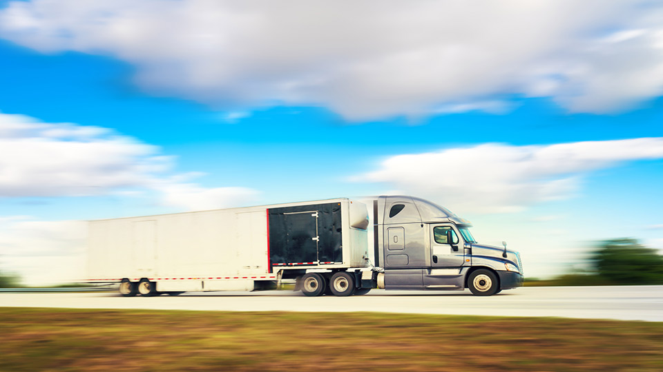 Heavy truck on a road 