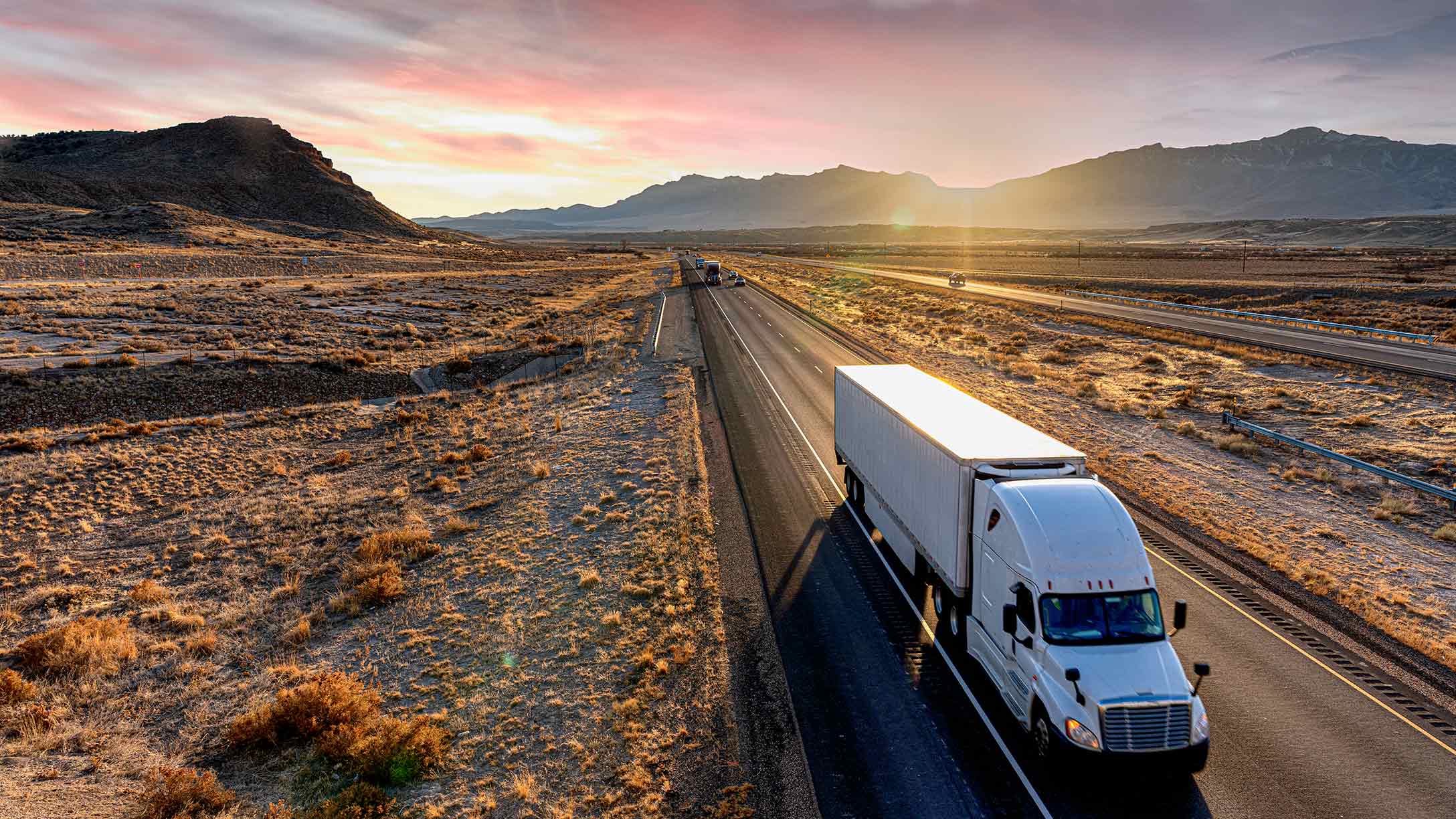 A large truck on the road