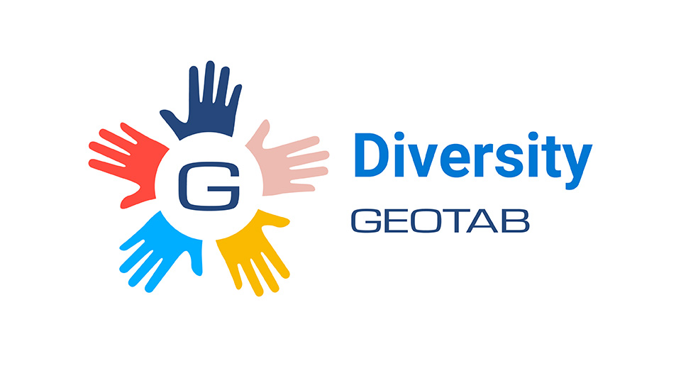 A logo saying diversity and Geotab