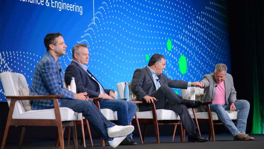 Speakers on stage