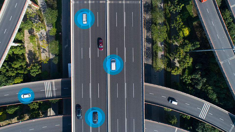 Autos auf Autobahn