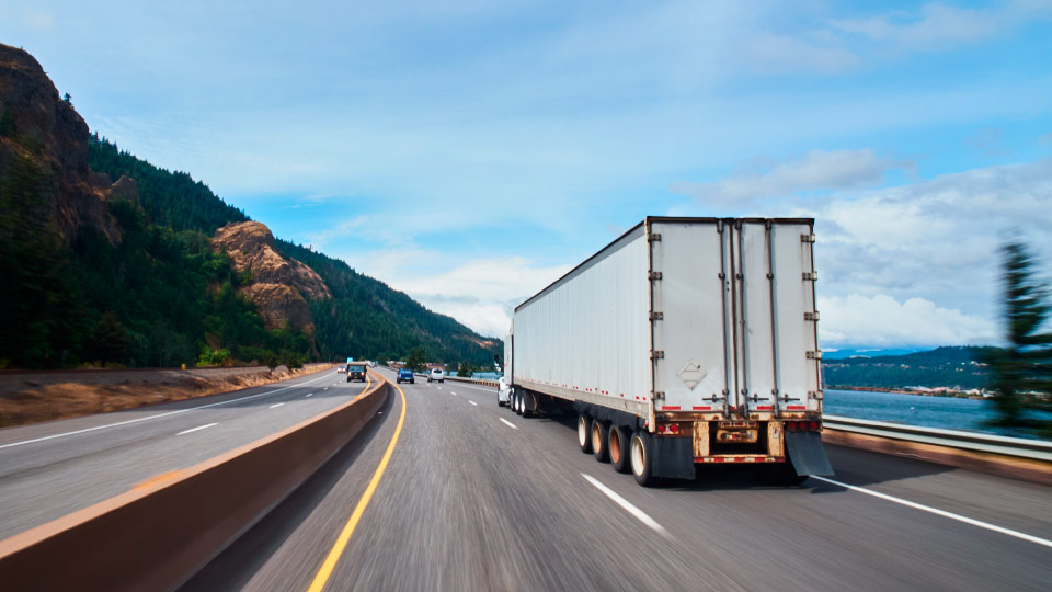 truck on the highway