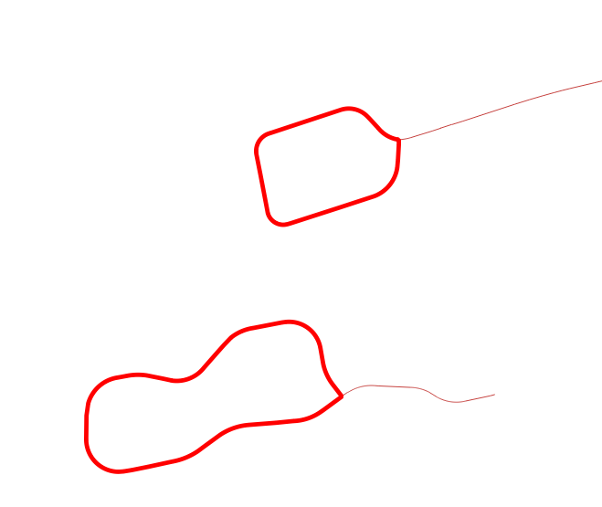 Examples of correct route geometry:    Examples of correct route geometry: