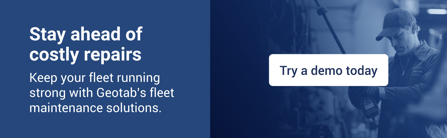 Stay ahead of costly repairs and keep your fleet running strong with Geotab’s fleet maintenance solutions.