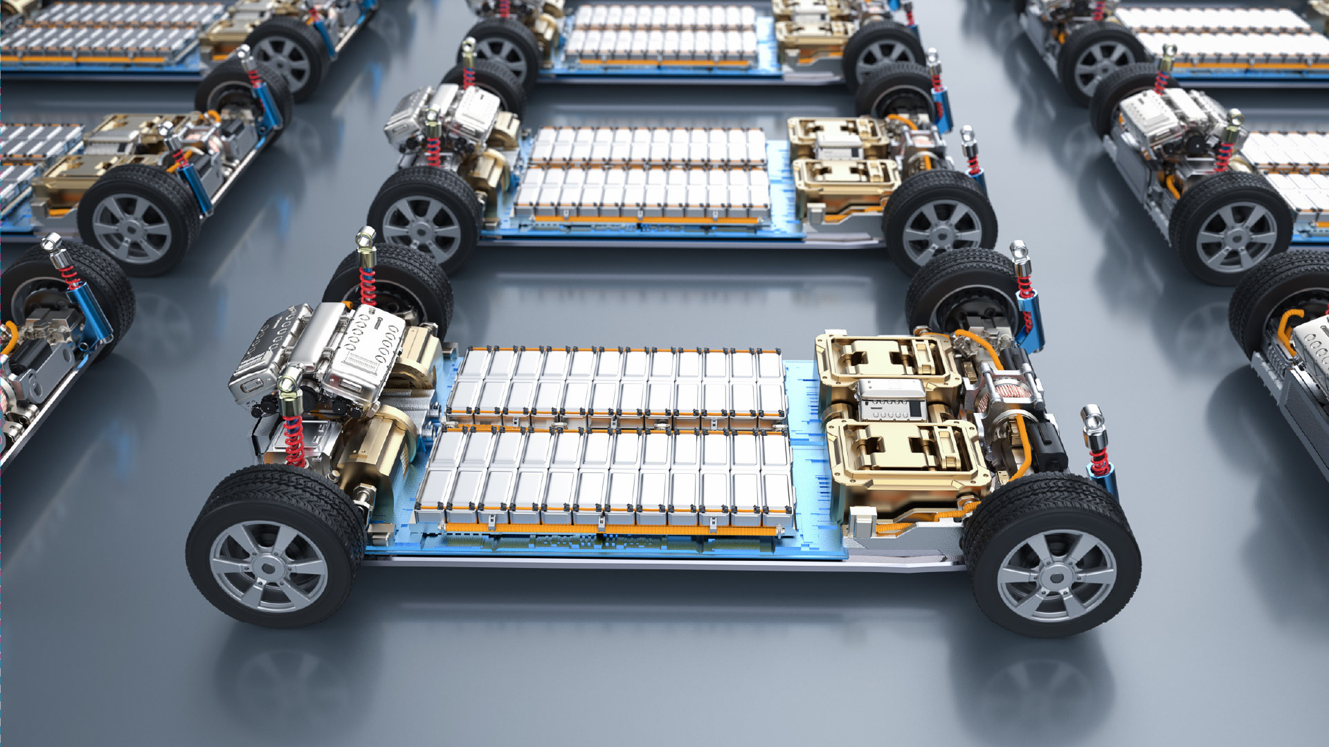 ev battery 3d rendering