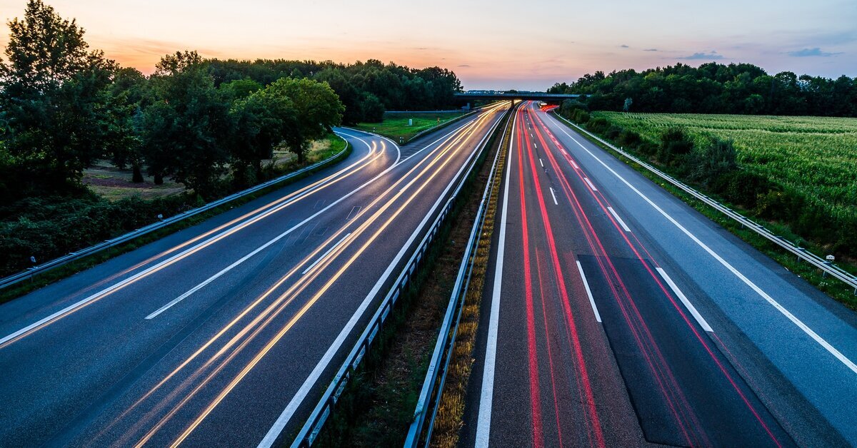 long exposure highway shot
