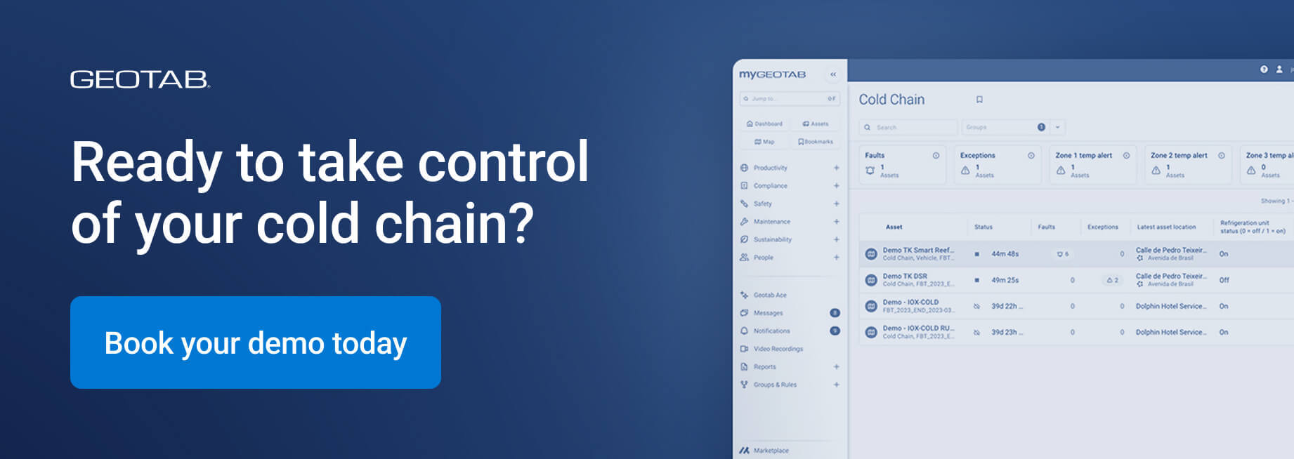 Ready to take control of your cold chain? Book your demo today Link: https://www.geotab.com/request-demo/