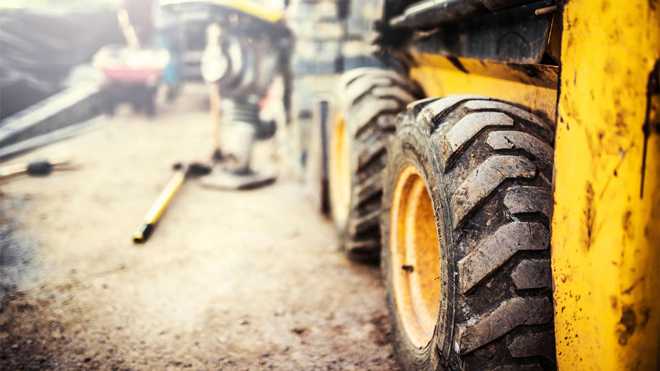 Close up photo of construction vehicle