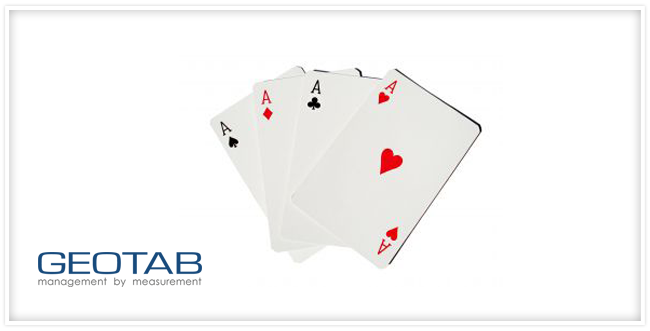 A card hand with 4 aces