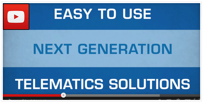 Screenshot Youtube video screen saying "Easy to Use Next Generation Telematics Solutions"