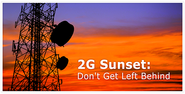 A cellular tower with sunset skies in the background