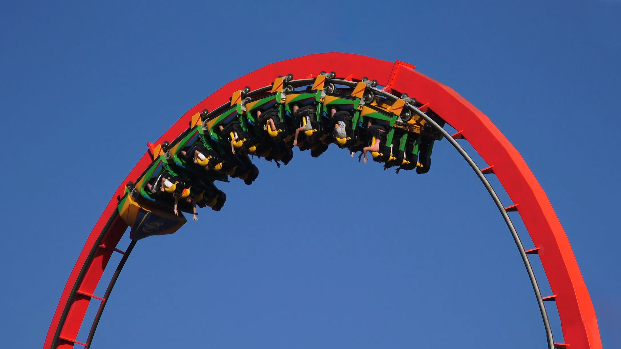 image of red roller coaster